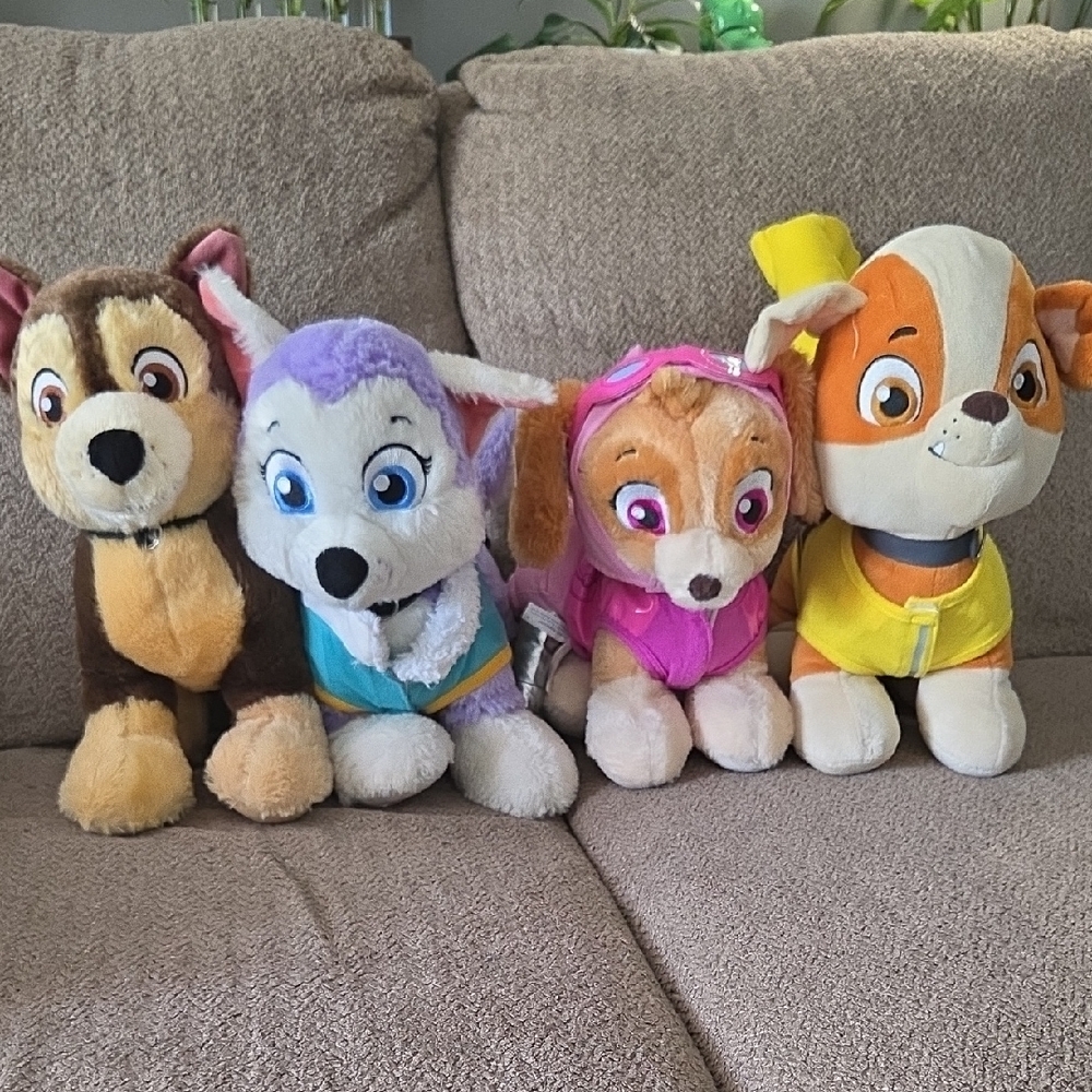 Paw Patrol Brown and Purple Stuffed Animals Set